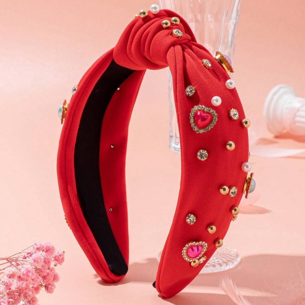 Vday Valentine's Day heart Headband - Picture 4 of 10